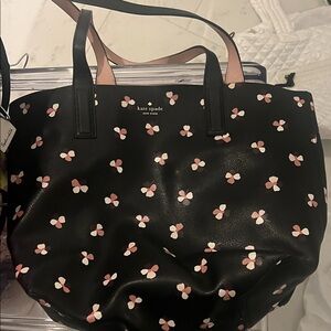 kate spade Print and Pink Reversible Leather Tote with Pink and White Floral